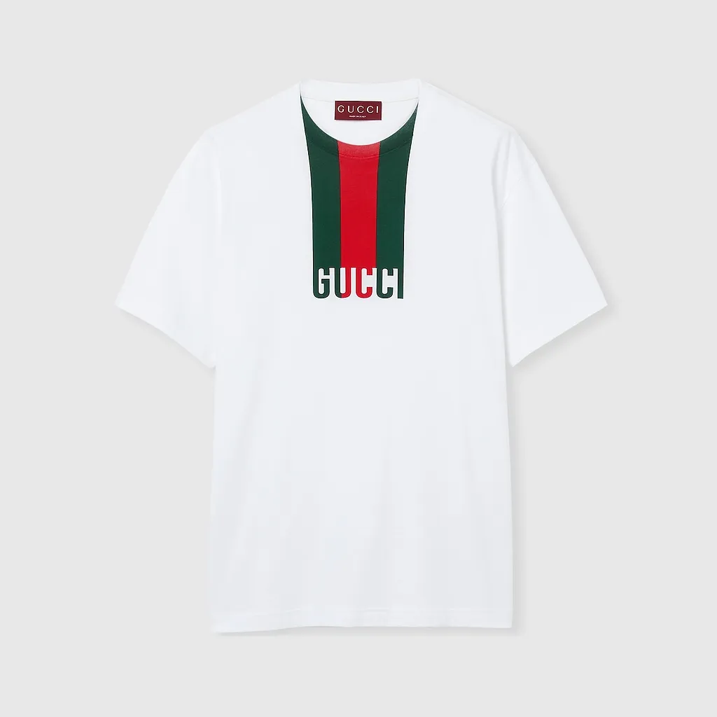 Cotton Jersey T-Shirt With Print