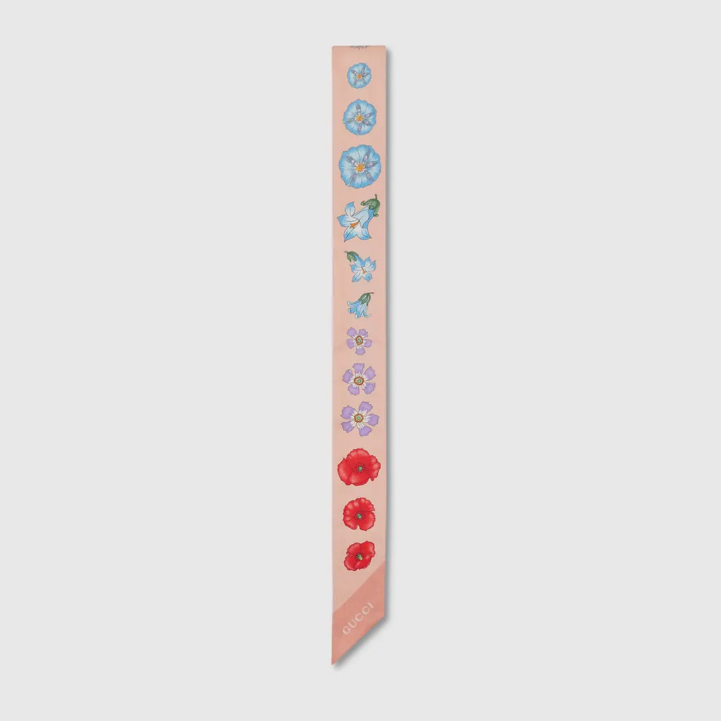 Printed Silk Neck Bow