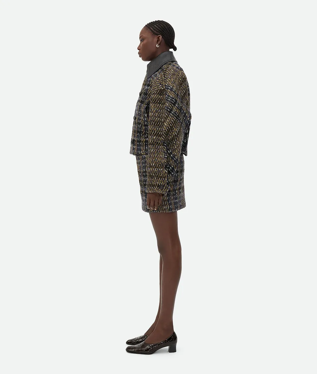 Check Pressed Wool Jacket