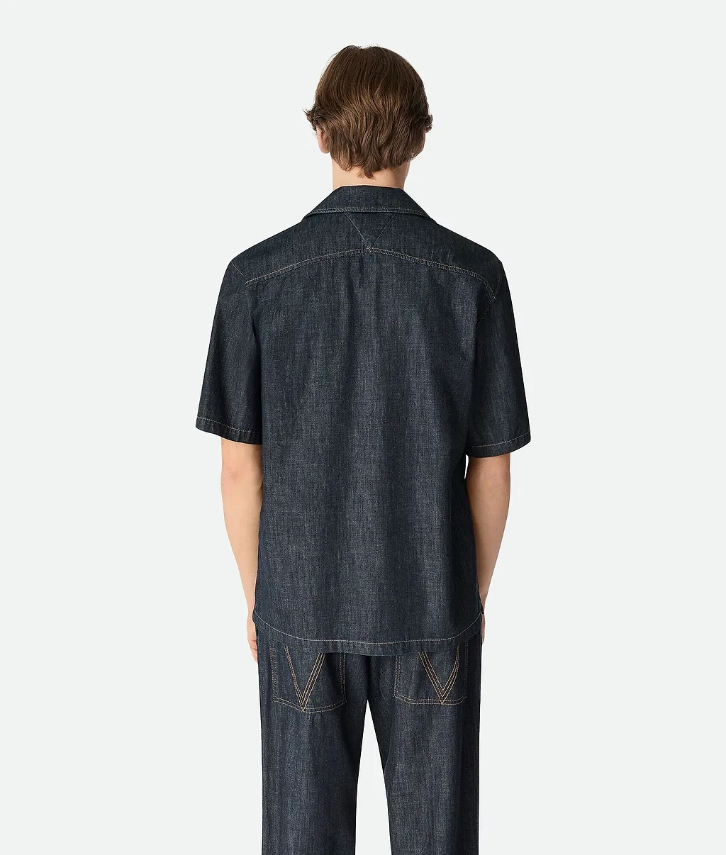 Rinsed Indigo Straight Denim Shirt