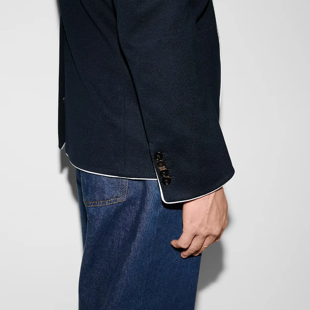 Cotton Jersey Jacket With Embroidery