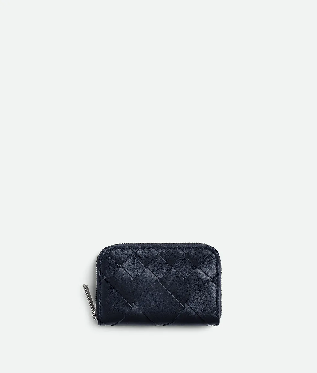 Intrecciato Zippered Coin Purse