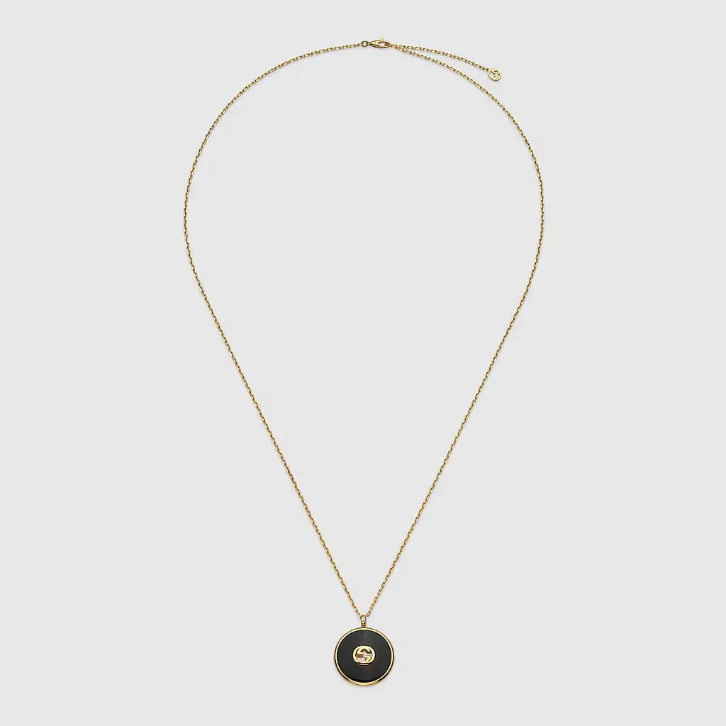 Gucci Interlocking 18K Long Chain Necklace