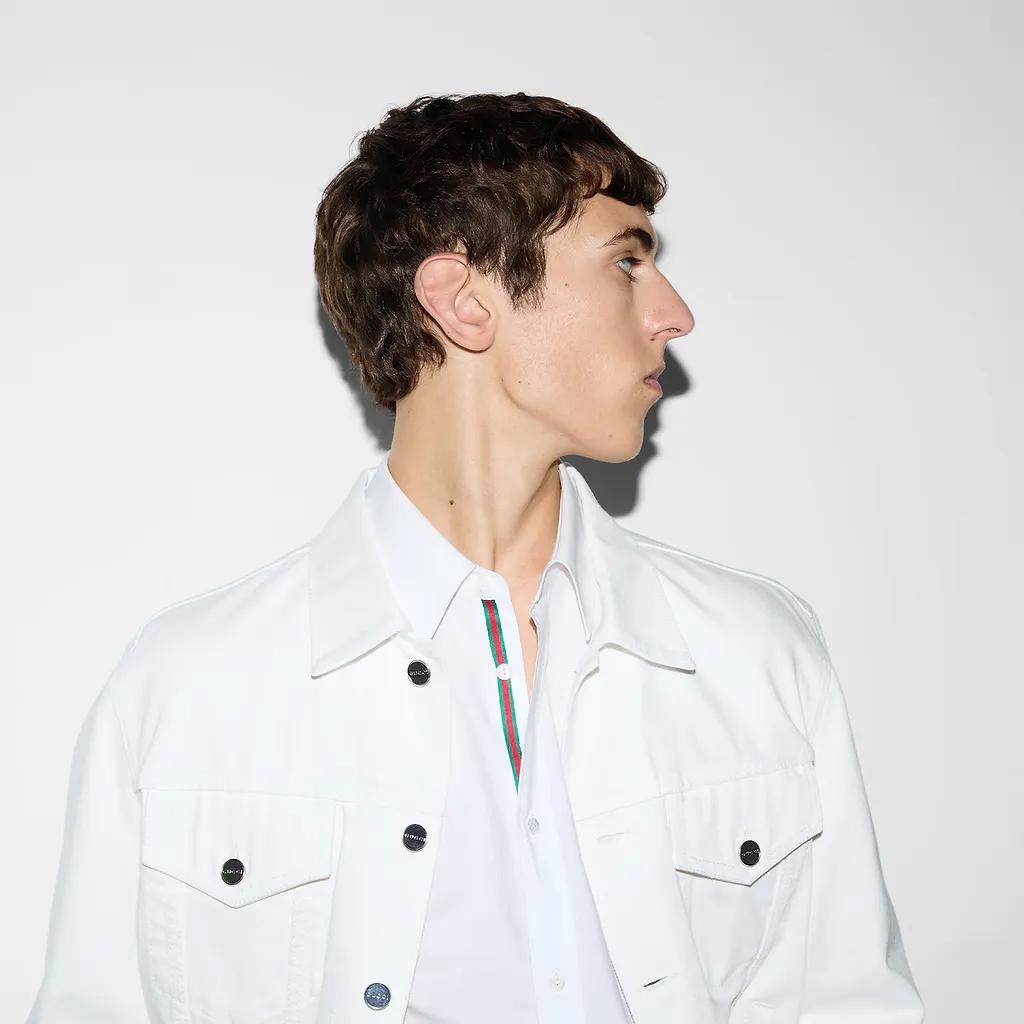 Cotton Poplin Shirt With Web