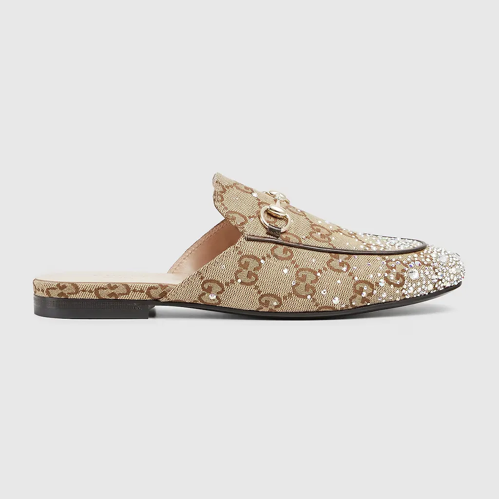 Princetown Slipper With Crystal Horsebit