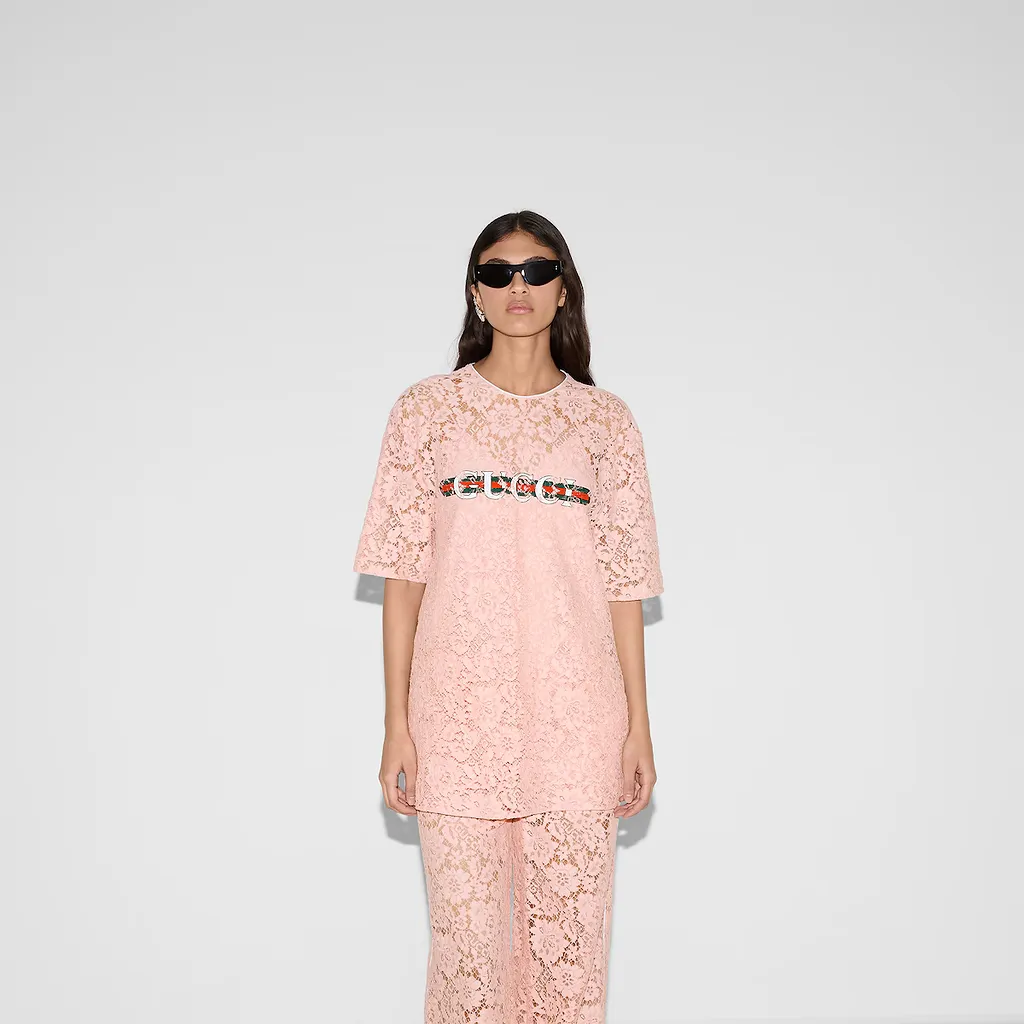 Floral Lace Top With Print