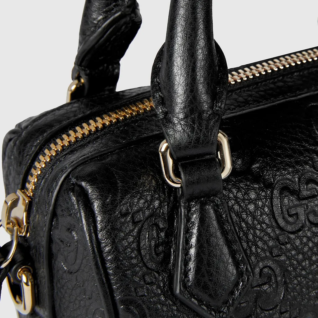Gg Emblem Mini Boston Bag