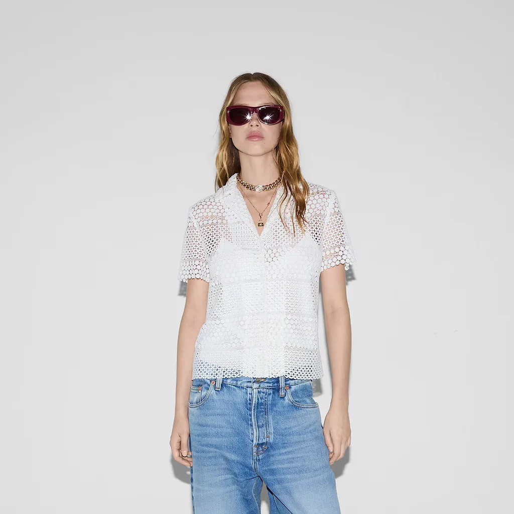 Cotton Macramé Shirt