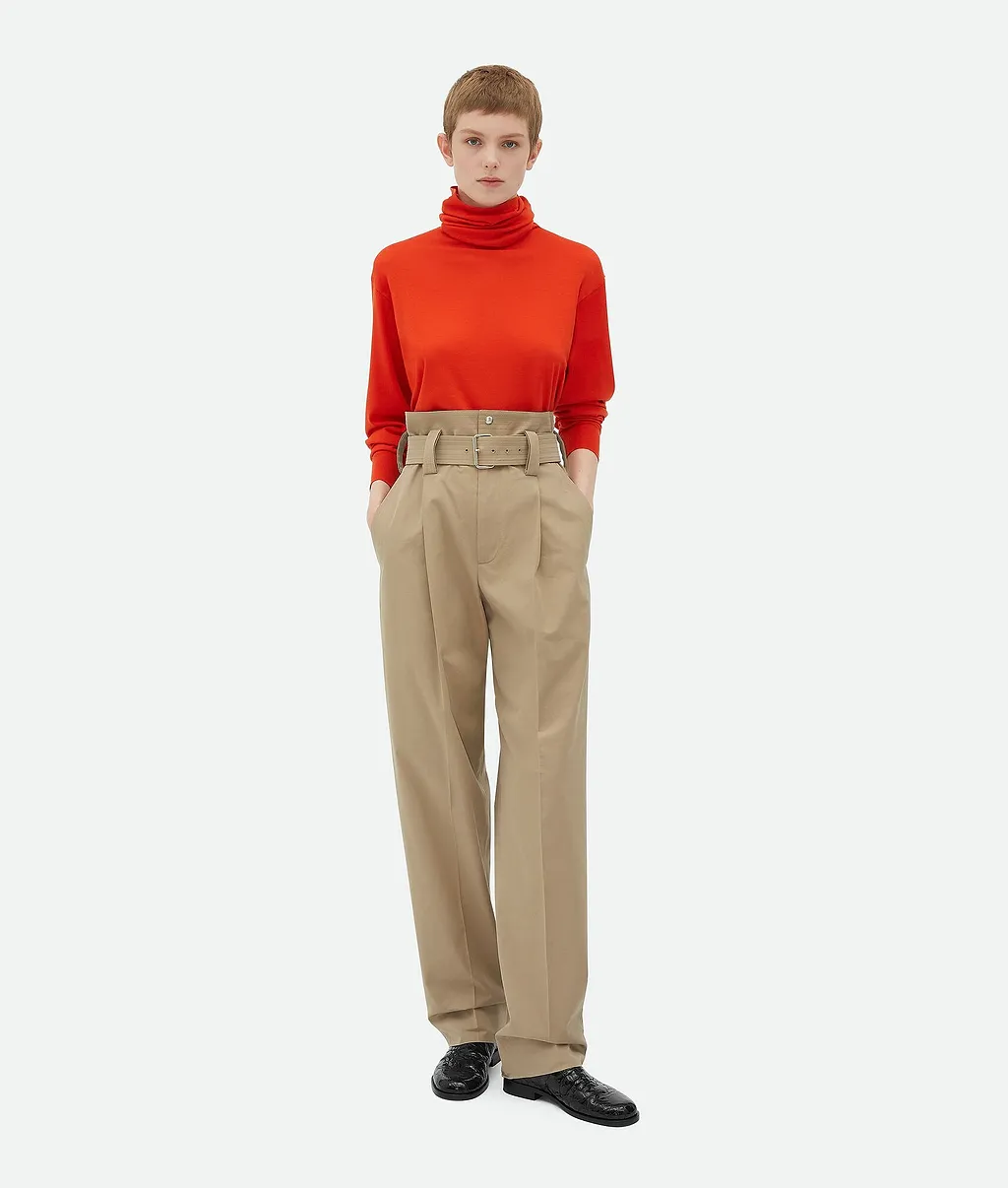 Compact Cotton Trousers