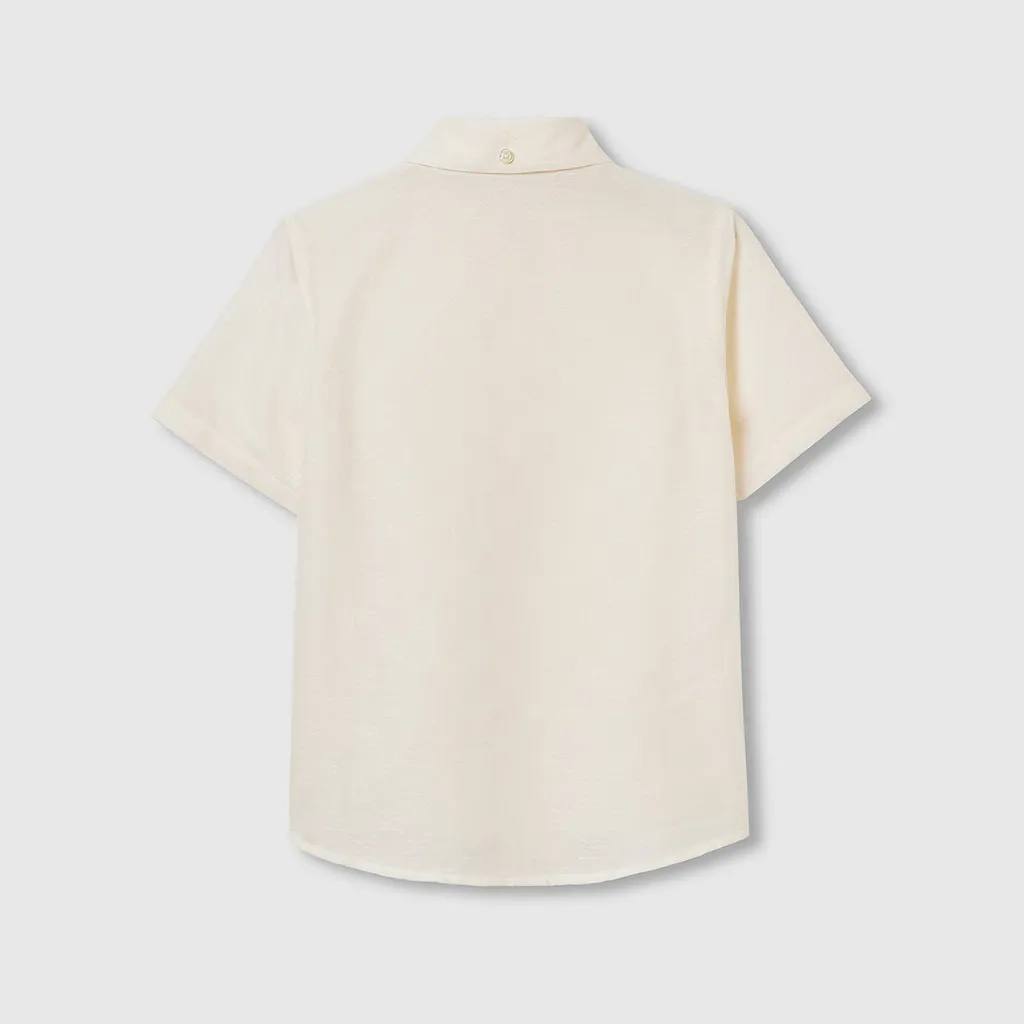 Children's Gg Cotton Jacquard Shirt