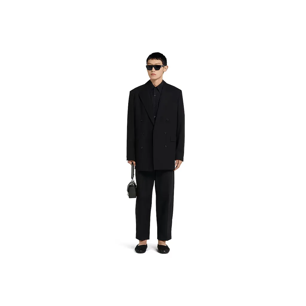 Double-Breasted Cotton Poplin Jacket