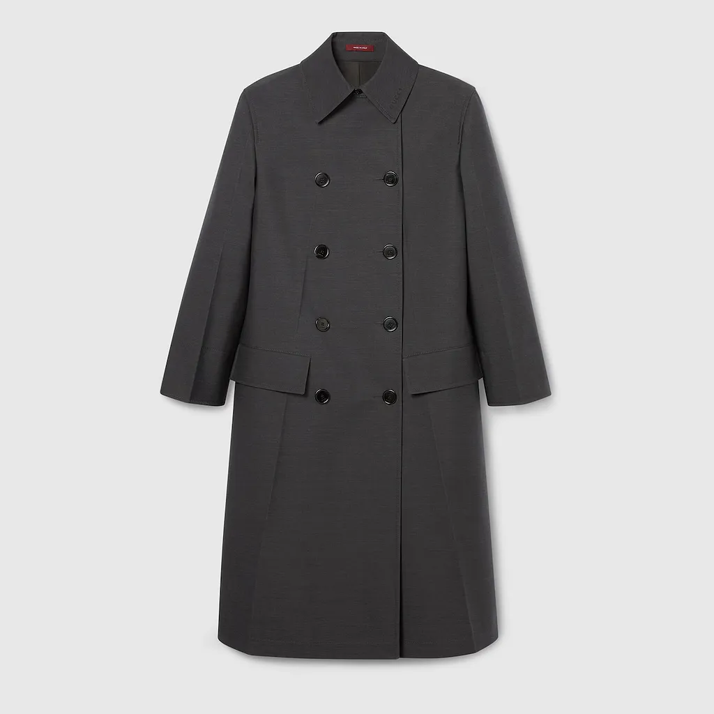 Wool Double-Breasted Coat