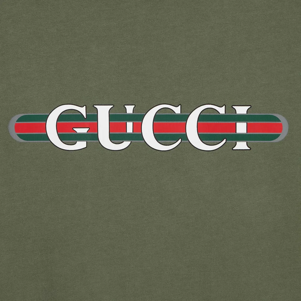 Heavy Cotton Jersey T-Shirt With Print