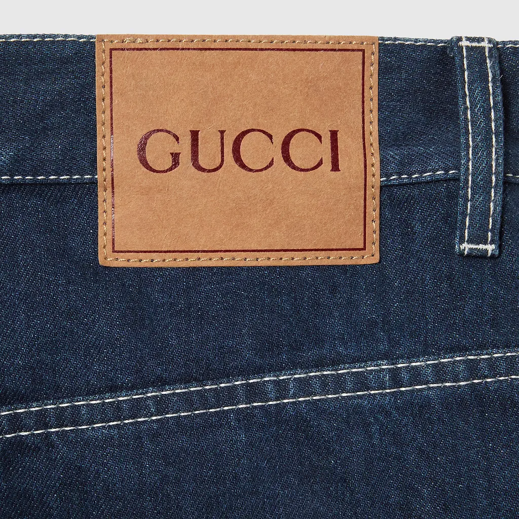 Lasered Denim Shorts