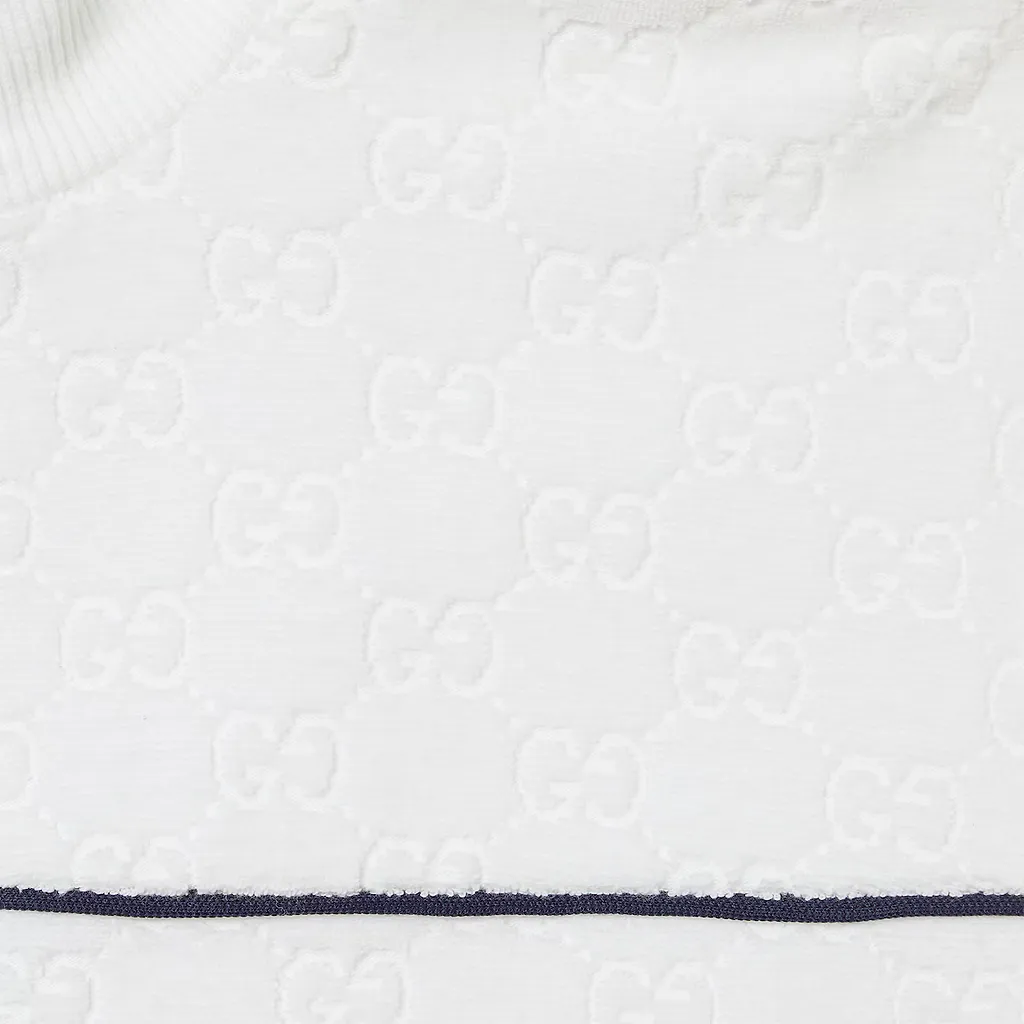 Gg Terrycloth Cotton Zip Sweatshirt
