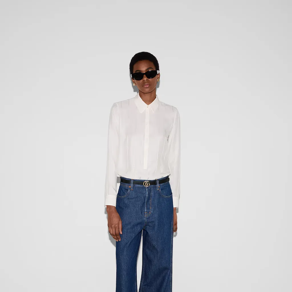 Silk Jacquard Shirt