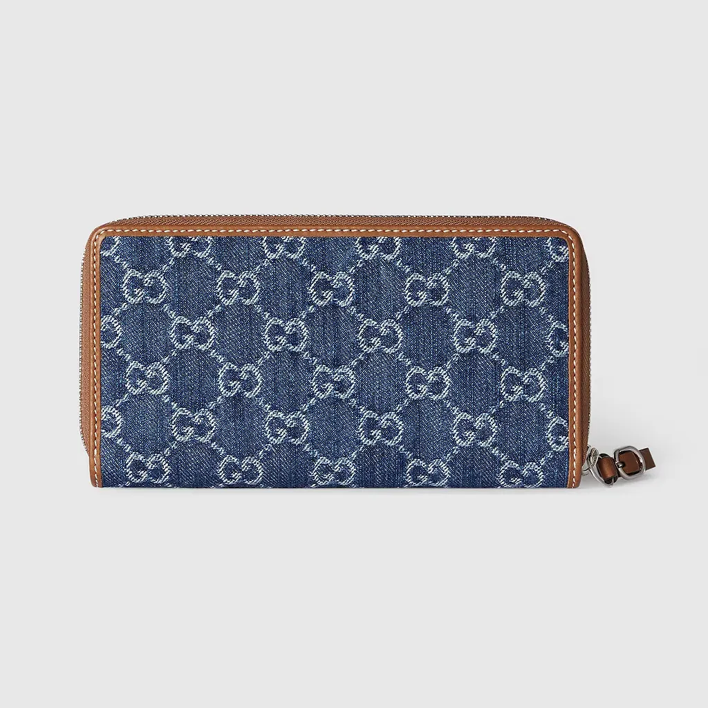 Gg Emblem Zip Around Wallet