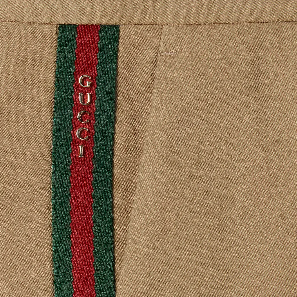 Cotton Gabardine Pant With Web