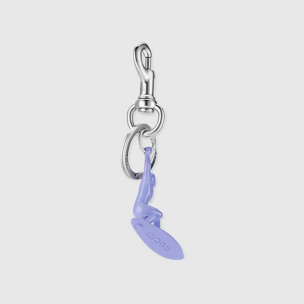 Engraved Surfer Keychain Charm