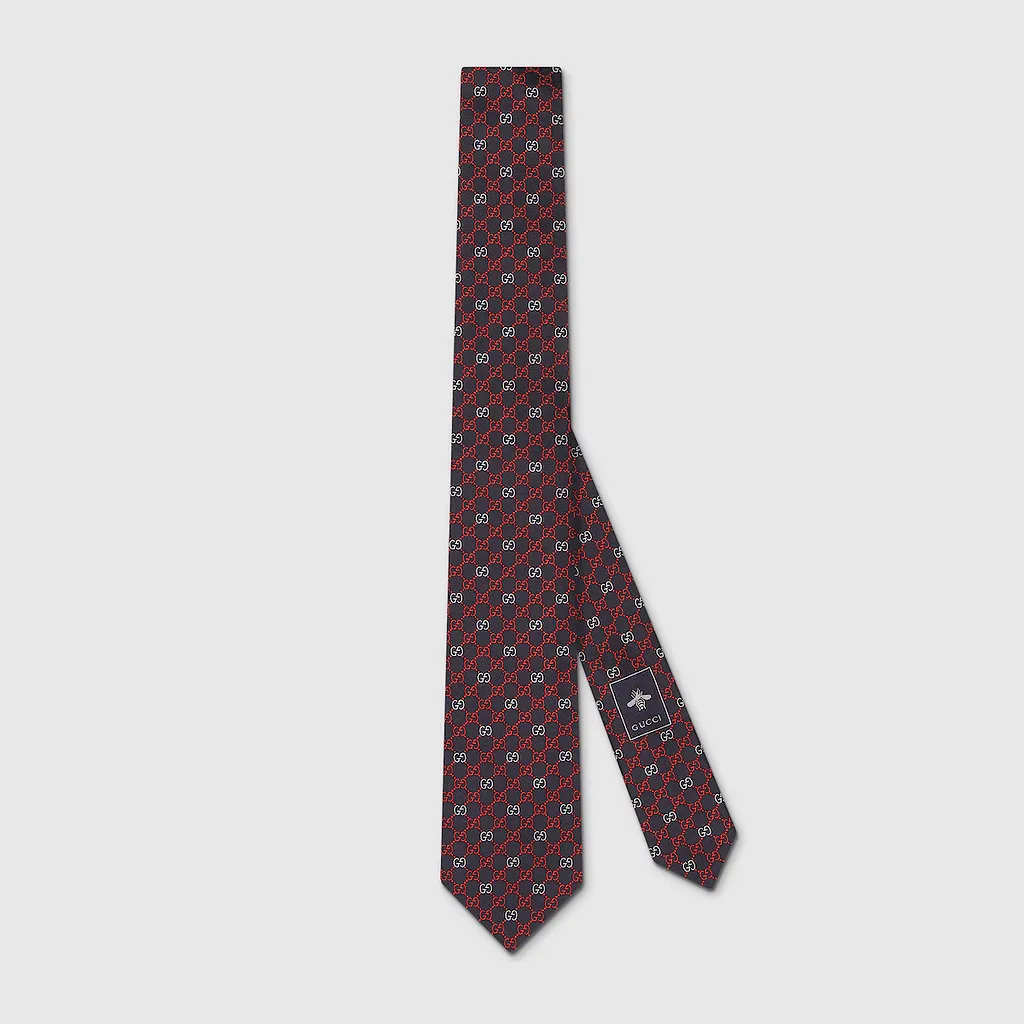 Gg Silk Jacquard Tie