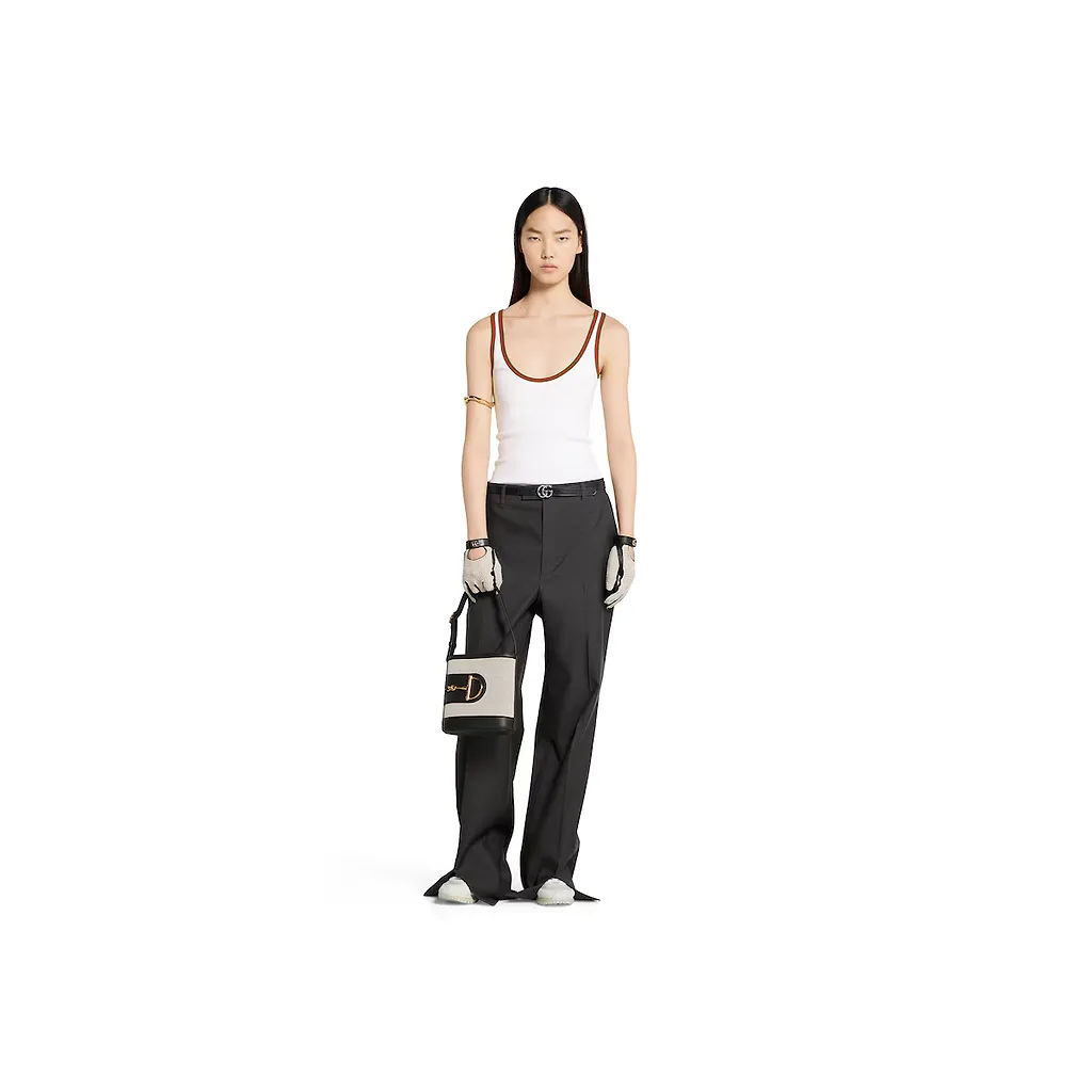 Cotton Rib Tank Top With Web