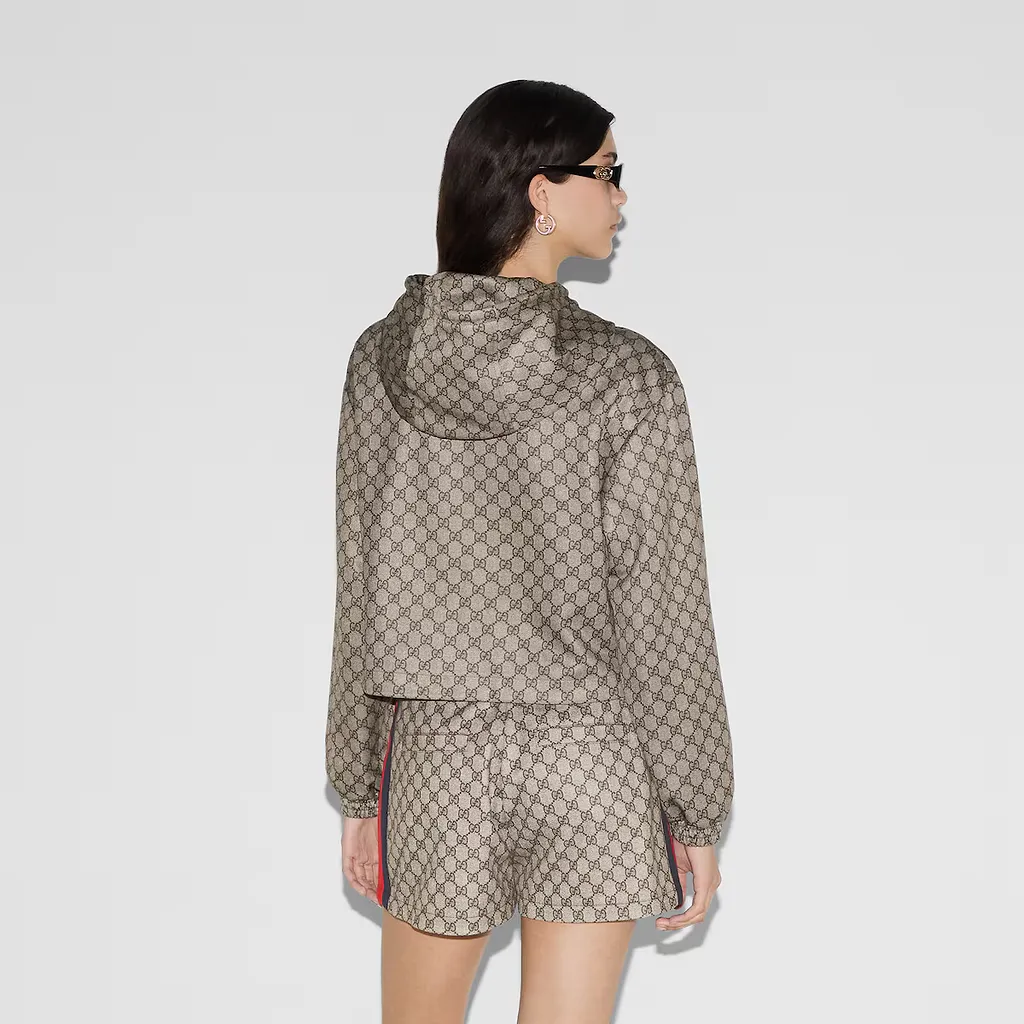 Gg Technical Jersey Zip Jacket