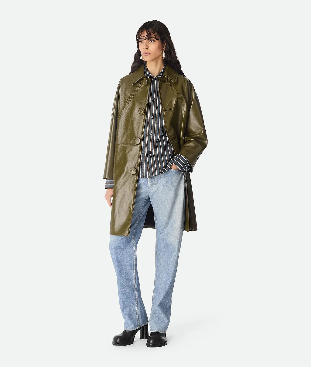 Shiny Leather Coat