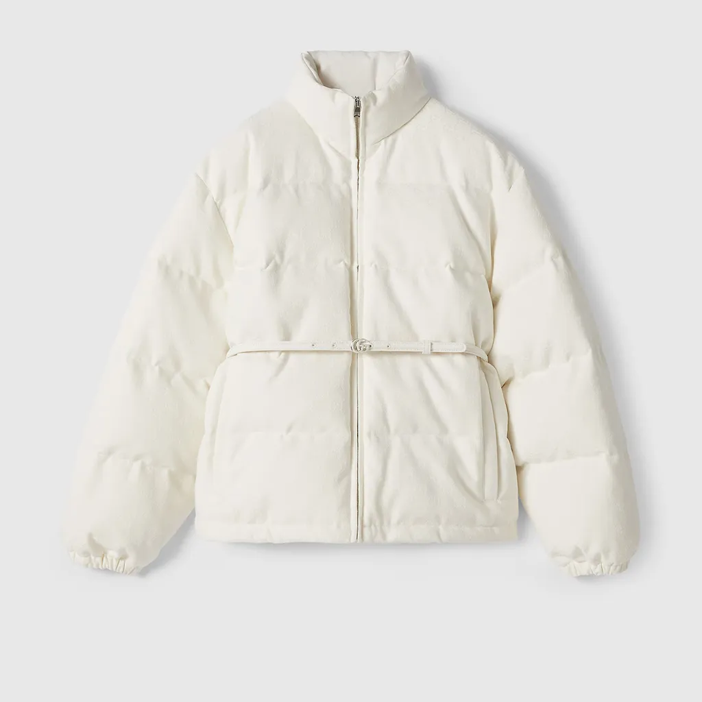 Gg Canvas Padded Bomber Jacket