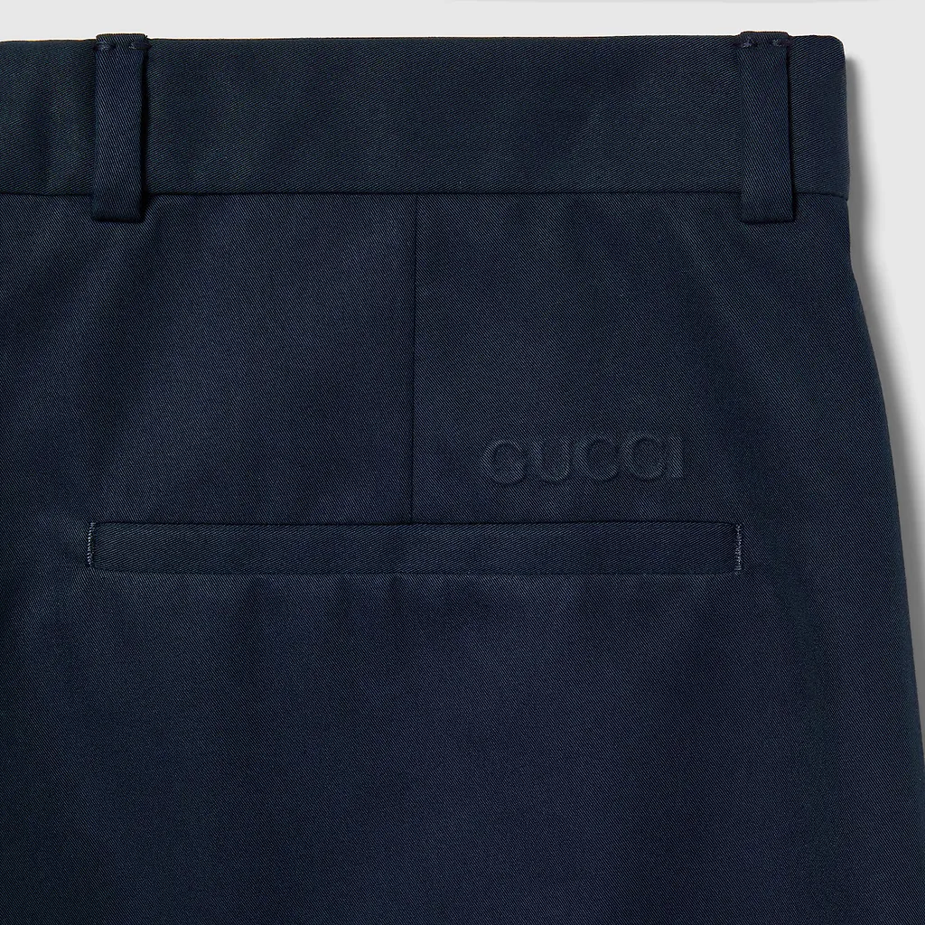 Embossed Cotton Twill Trouser