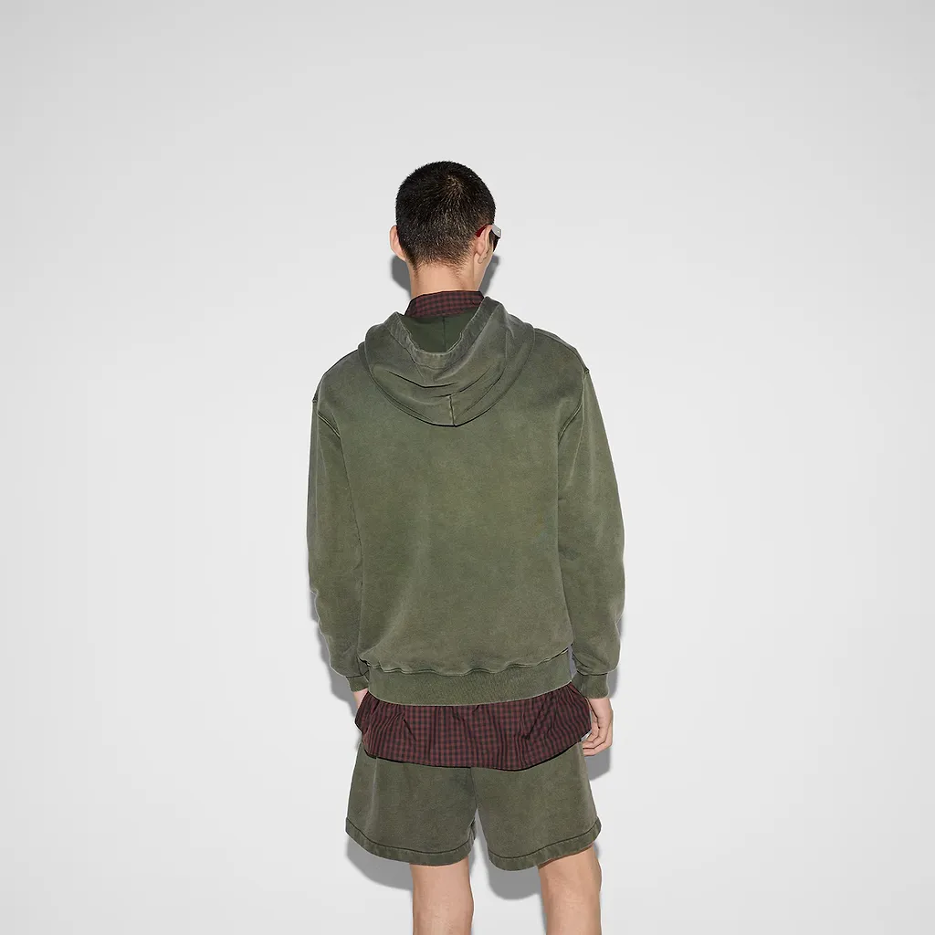 Embroidered Cotton Jersey Hooded Sweatshirt