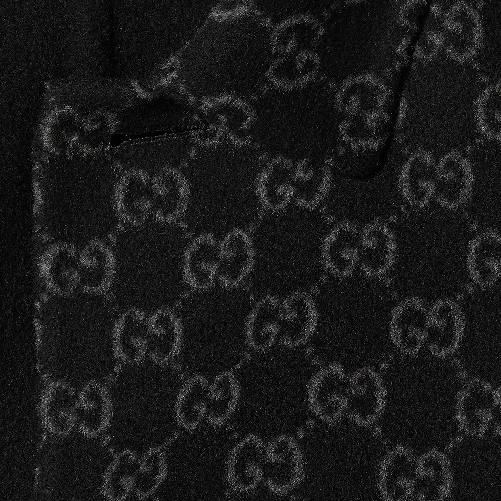 Reversible Gg Silk Wool Coat