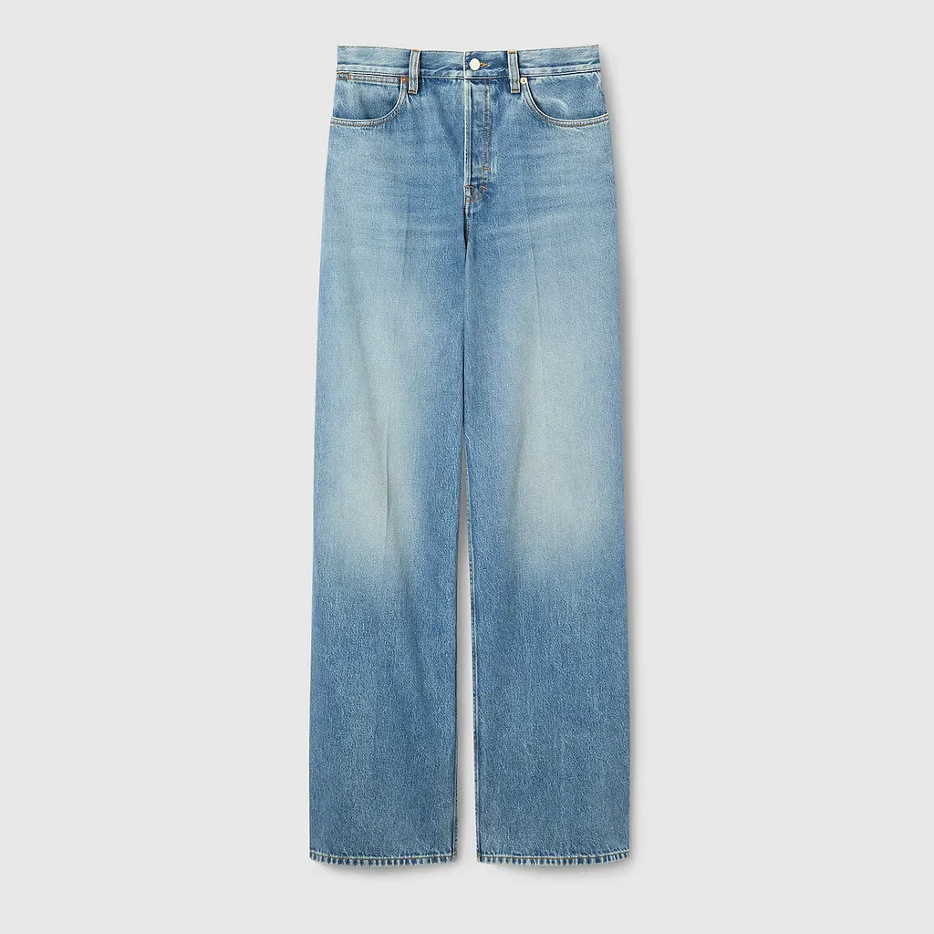 Wide Leg Denim Pants