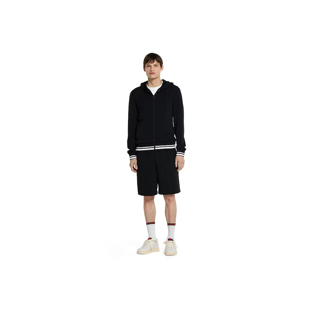 Technical Jersey Hooded Zip Jacket