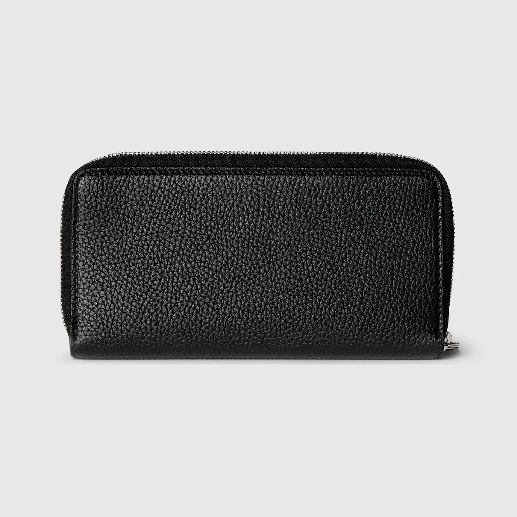 Zip Around Wallet With Gucci Script