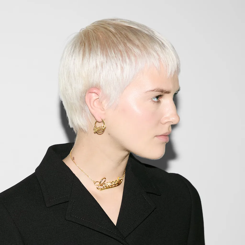 Hoop Earrings With Gucci Script