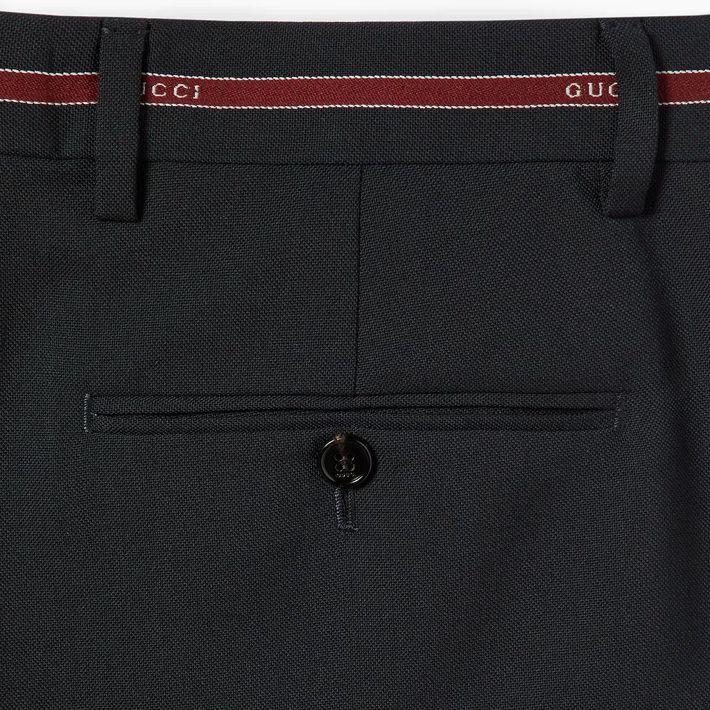 Wool Pant With Selvedge Detail