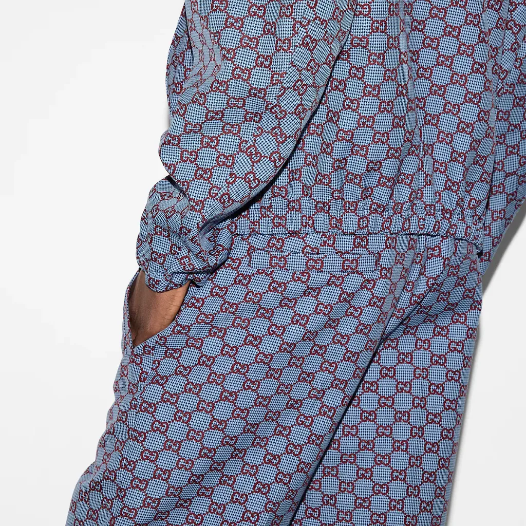 Gg Pied-De-Poule Wool Leisure Trousers