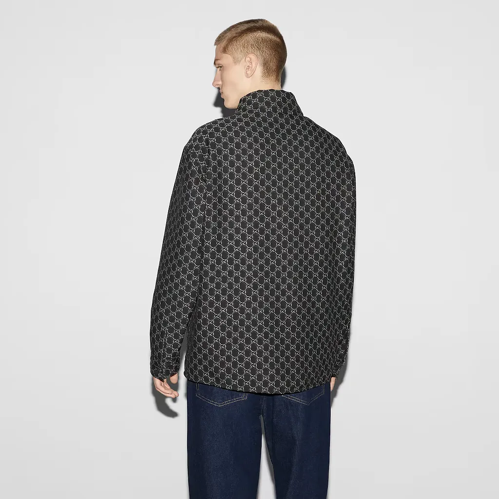 Wool Jacket With Gg Shadow