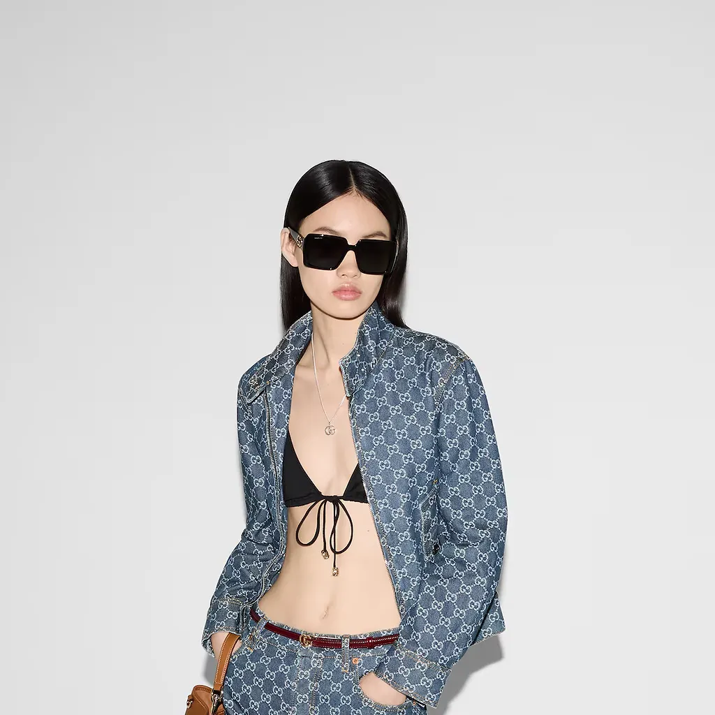 Gg Denim Jacquard Jacket