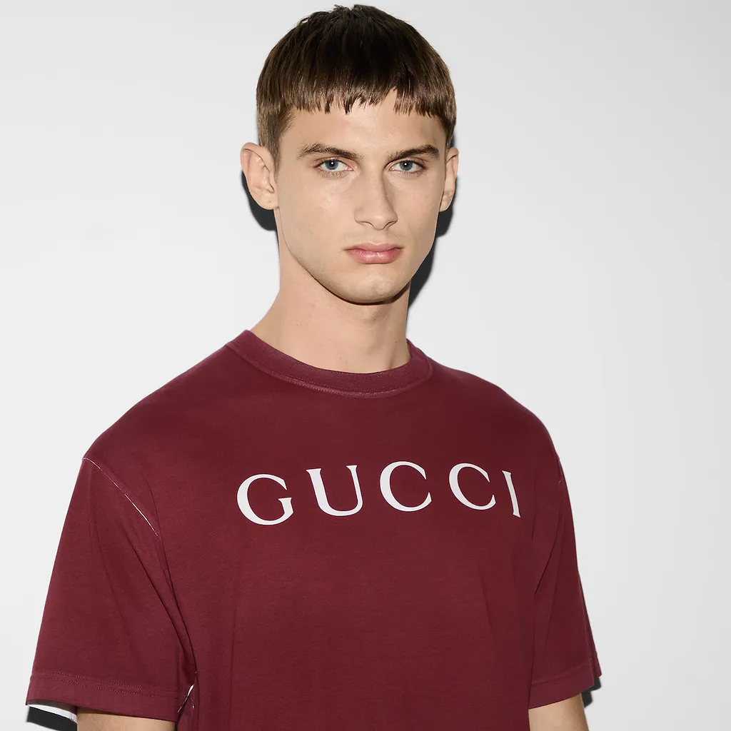 Cotton Jersey T-Shirt With Print