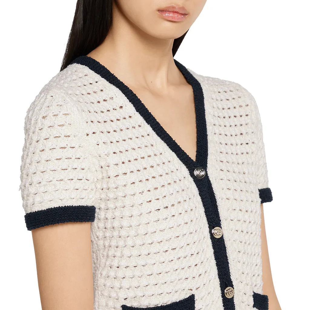 Fine Cotton Crochet Cardigan