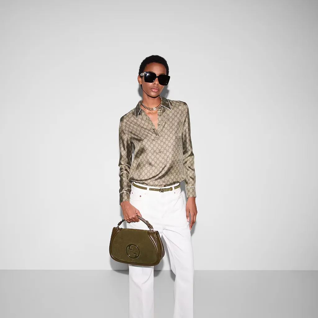 Printed Silk Twill Shirt
