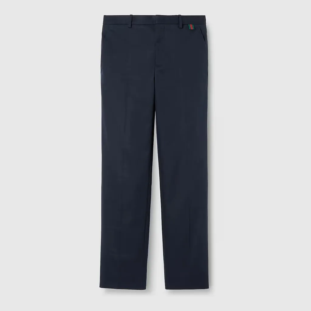 Double Cotton Twill Pant With Web