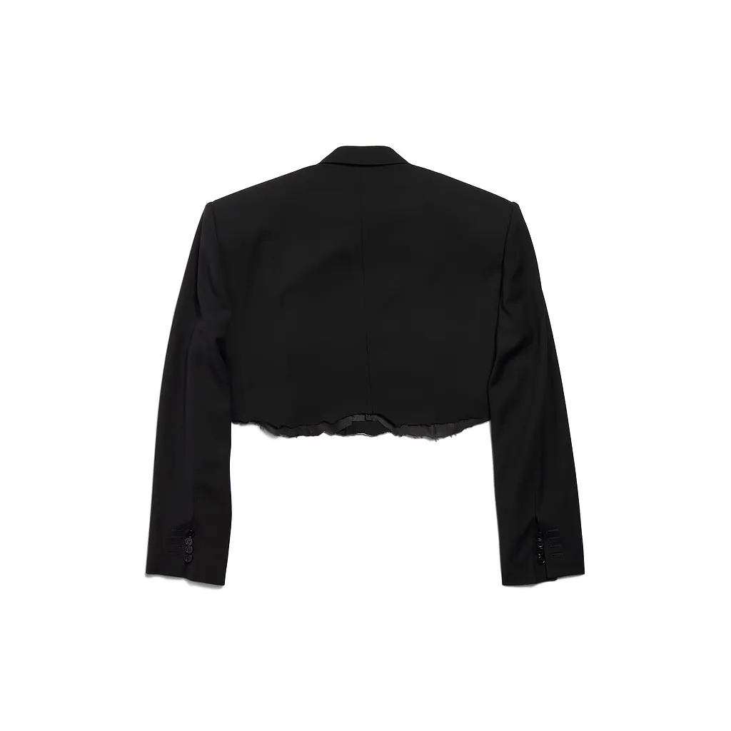 Cut Off Single Breasted Jacket