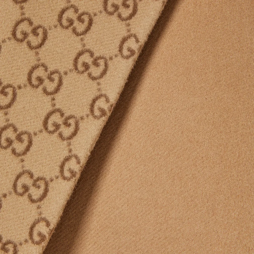 Reversible Gg Silk Wool Blend Coat