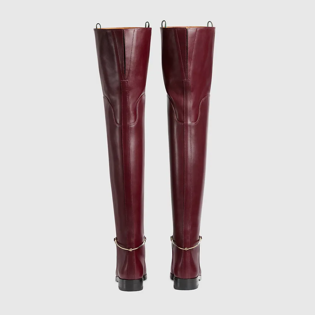 Slim Horsebit Knee-High Boot