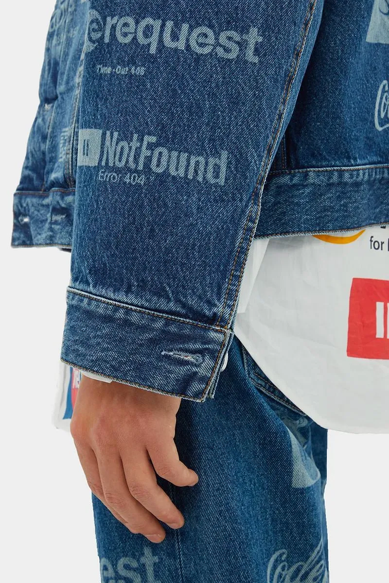 Error-print Denim Jacket