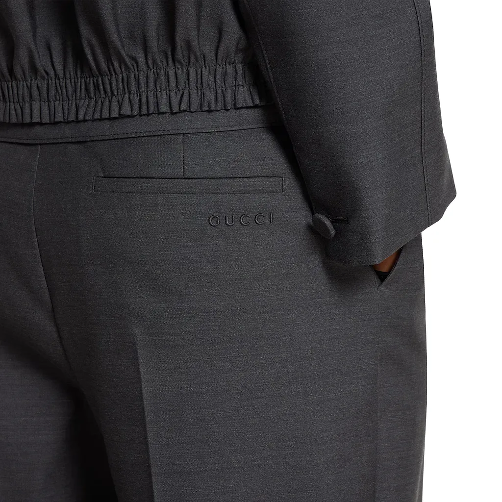 Oversize Low Waist Wool Pant
