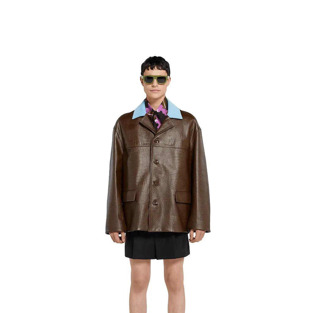 Embossed Leather Jacket