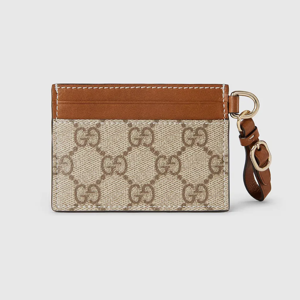 Gg Emblem Card Case With Strap